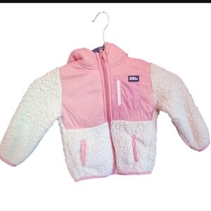 Eddie Bauer Pink and White Kids Puffer Jacket